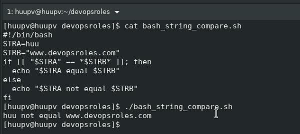 Begivenhed ensidigt Middelhavet Bash string comparison - DevopsRoles.com free 1