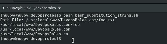 Bash substitution string