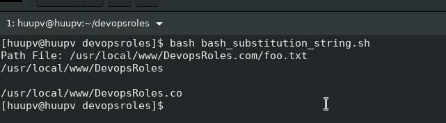 Bash substitution string