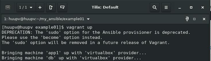 Vagrant Ansible example 01