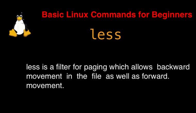 less command in Linux with Examples