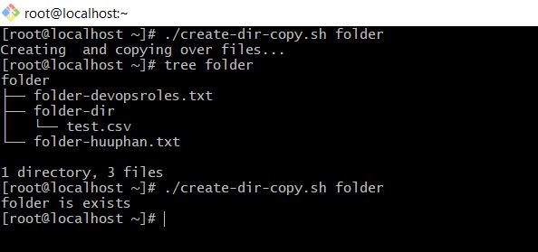 Bash script Create dir and copy specific files