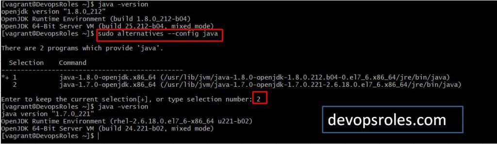 How to switch JDK 8 to JDK 7