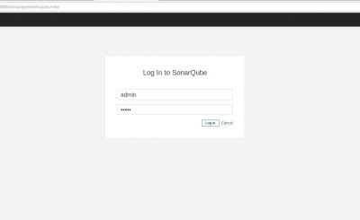Access to SonarQube login page