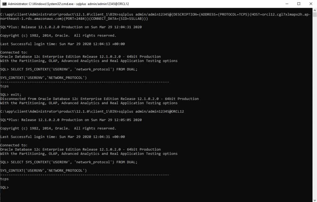 How to setup SSL/TLS connection for AWS RDS Oracle Database using SQL*PLUS, SQL Developer, JDBC 7 AWS RDS Oracle Database using SQL*PLUS, SQL Developer, JDBC 06