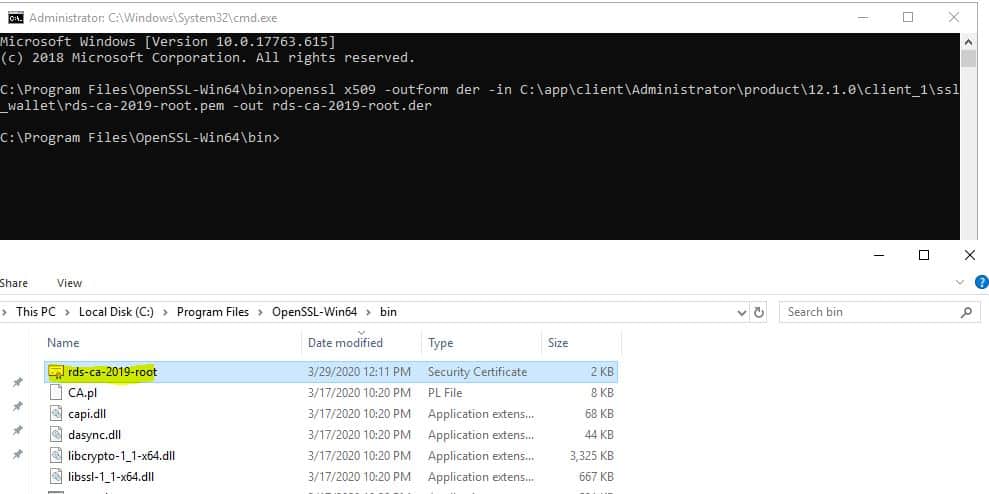 AWS RDS Oracle Database using SQL*PLUS, SQL Developer, JDBC 07