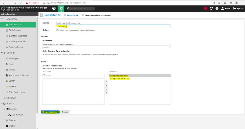 Build a repository use Nexus Repository