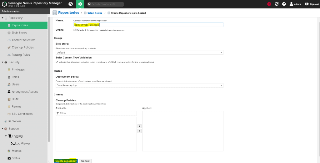 Build a repository use Nexus Repository