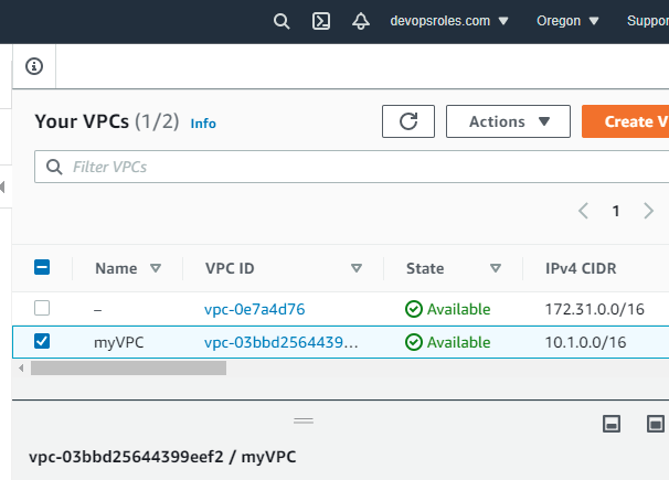 Terraform AWS create VPC example