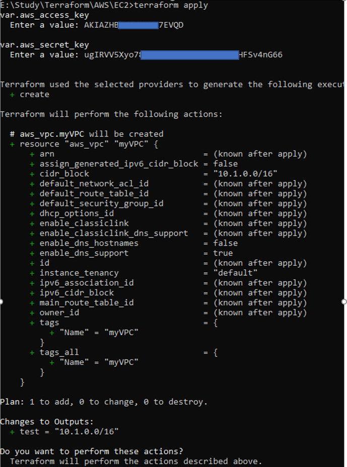 Terraform AWS create VPC example