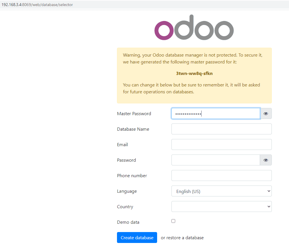 install Oddoo on Docker Container