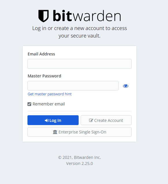 Docker deploy a Bitwarden