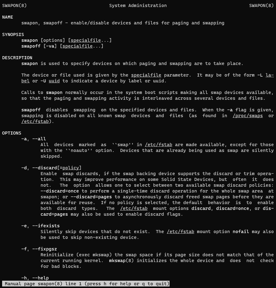 Managing and monitoring swap on Linux