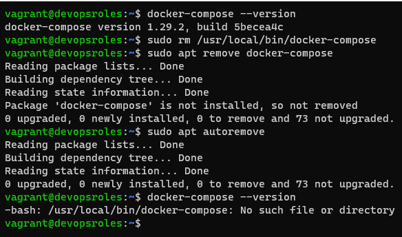 remove docker-compose on ubuntu 21.04