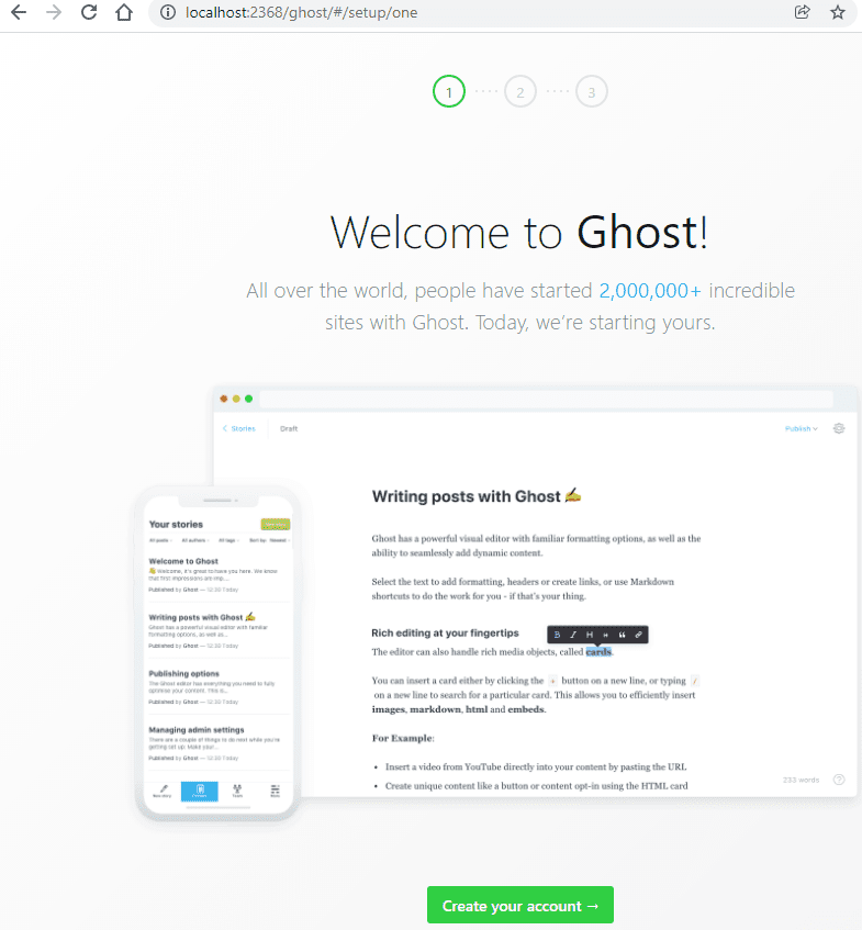 Deploy Ghost Blog with docker 1