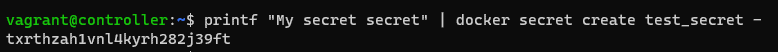 Create docker secret and deploy a service