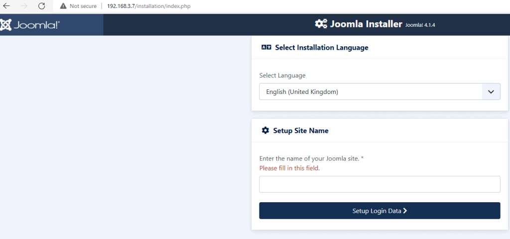 The result, deploy Joomla