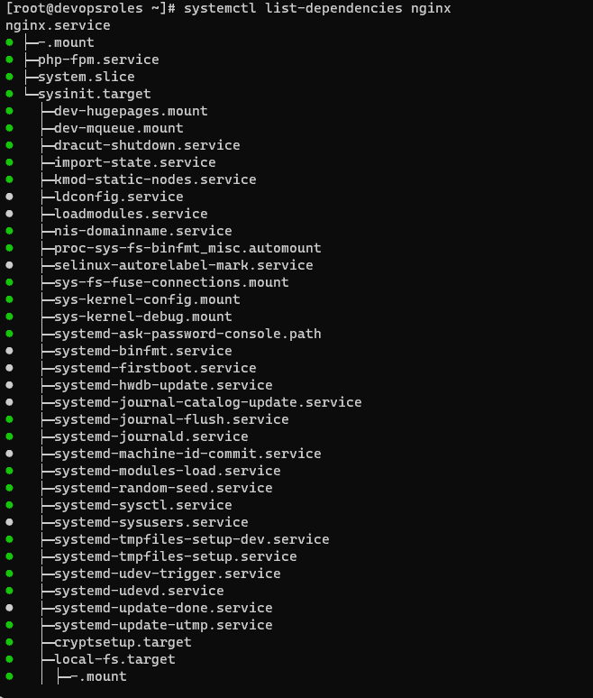 Show dependencies of a target