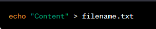 Creating Files in Linux echo command line