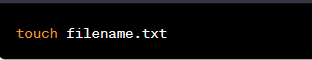 Creating Files in Linux touch command