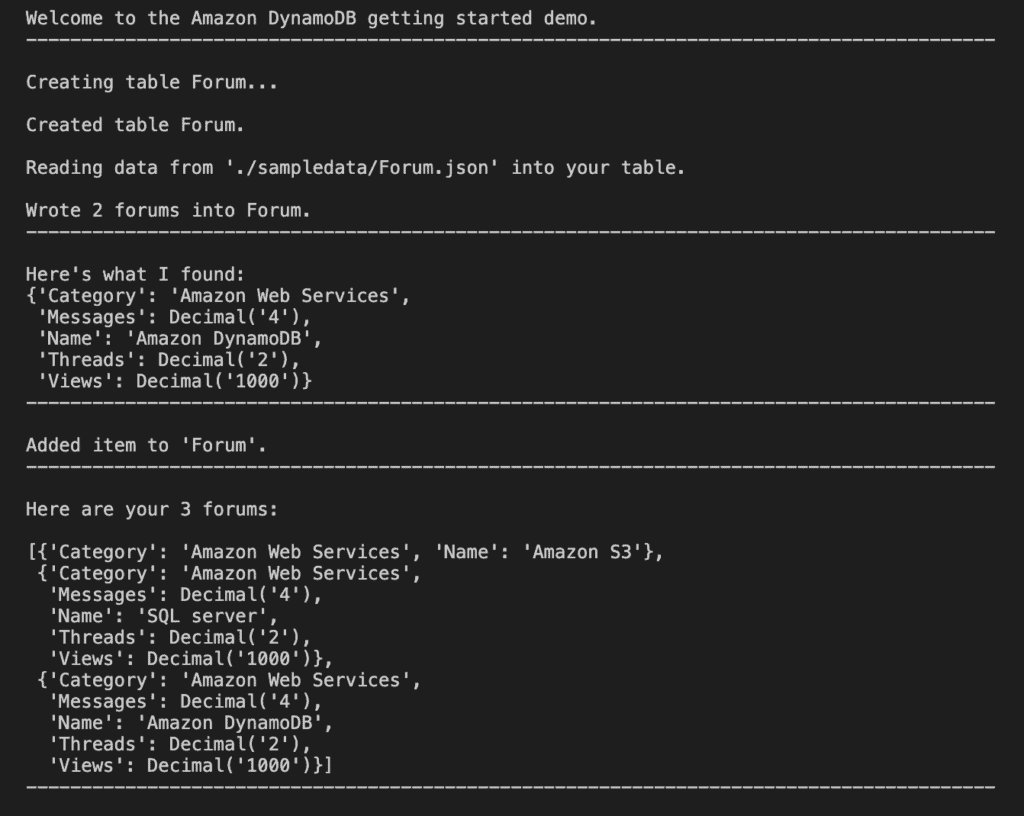 Boto3 DynamoDB scan table