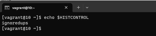 HISTCONTROL