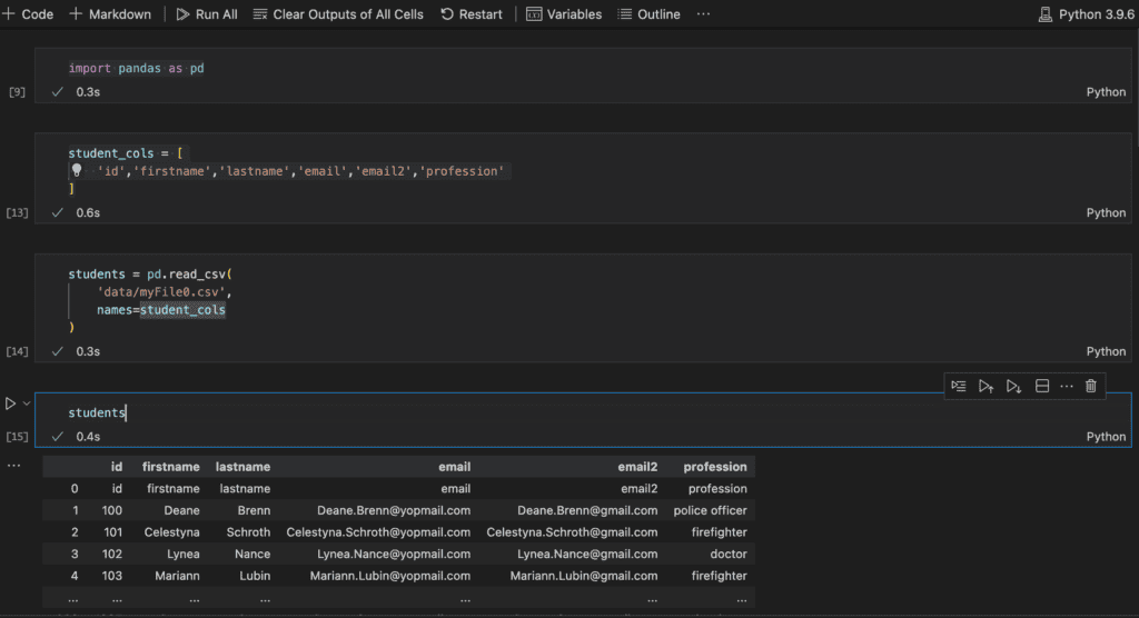 Filter Data in Pandas Dataframe