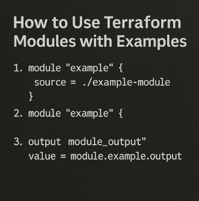 how to use Terraform modules with examples