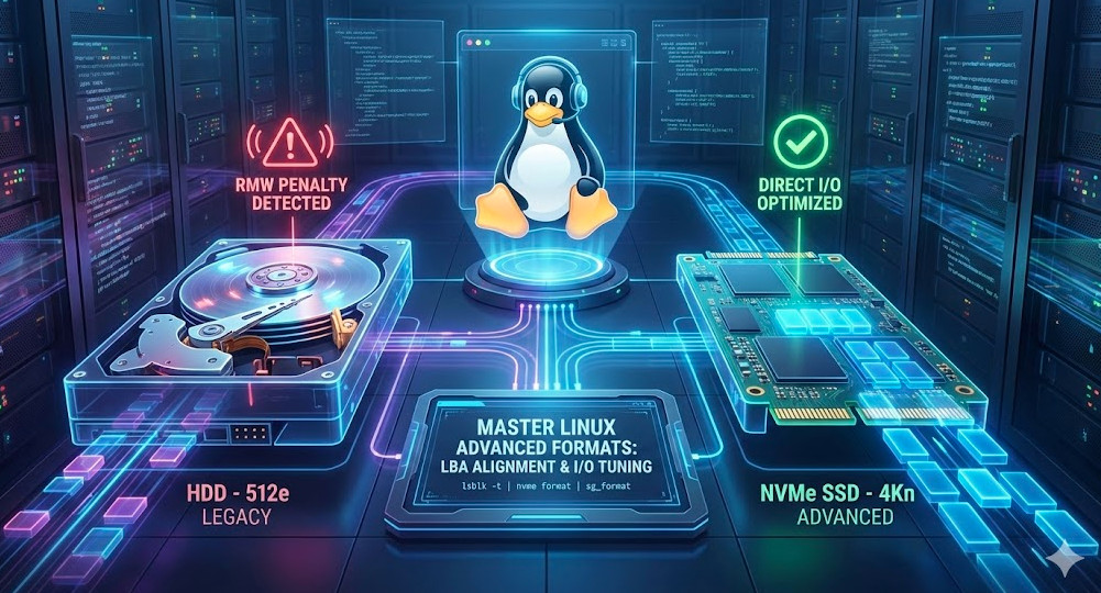 Master Linux Advanced Formats for HDD and NVMe SSDs