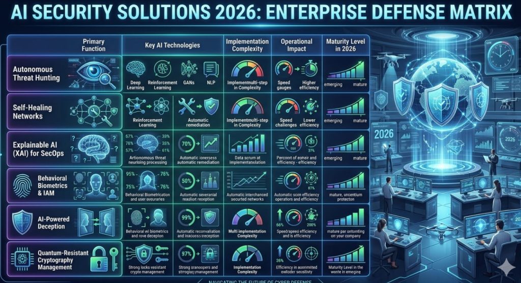 AI security solutions 2026 Enterprise defense matrix