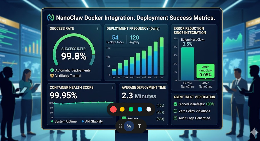 NanoClaw Docker integration Deployment success metrics