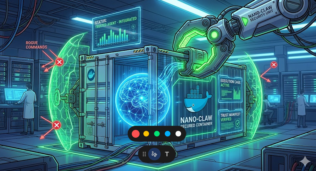 NanoClaw Docker integration Visual representation